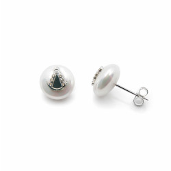 P. Pendientes Virgen del Rocío con Perla de 10mm