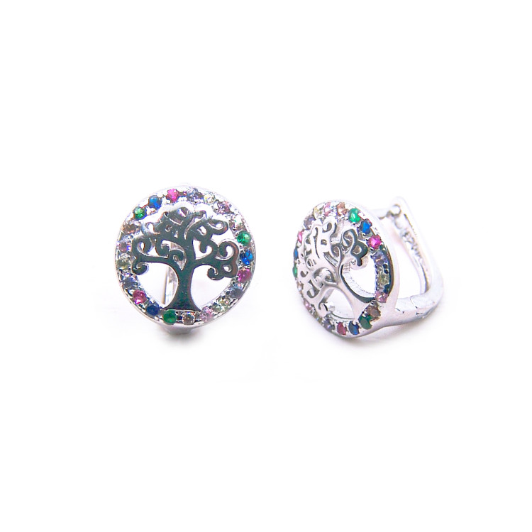 P. Pendientes Árbol de la Vida Rodiados