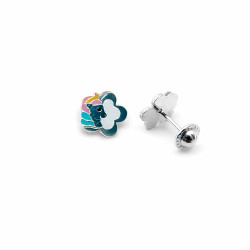 P. Pendientes Unicornio con Flor