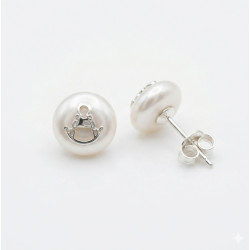 P. Pendientes Virgen del Rocío con perla de 8mm