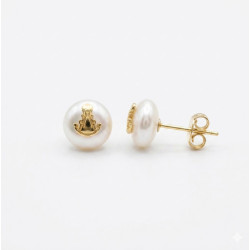 P. Pendientes Virgen del Rocío con Perla de 8mm