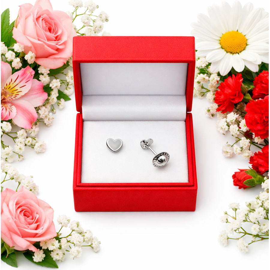 P. Pendientes Corazón de 3mm